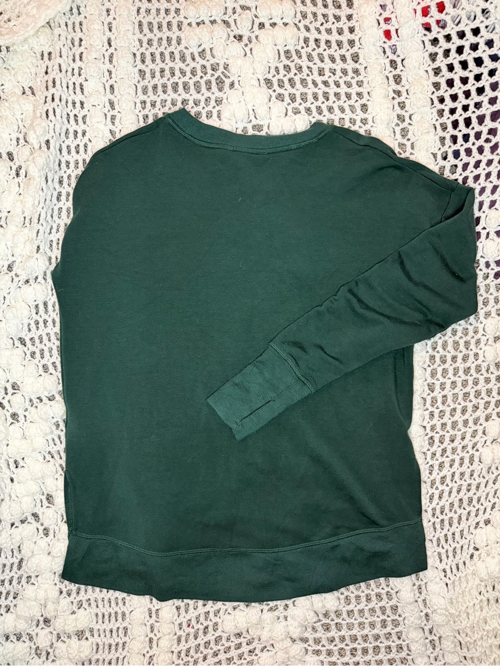 Athleta Deep Green Crew Sweatshirt - Picture 4 of 4